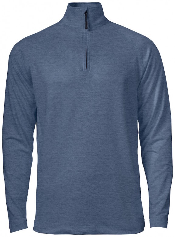 Cutter & Buck Coos Bay Half Zip Heren Blauw Melange