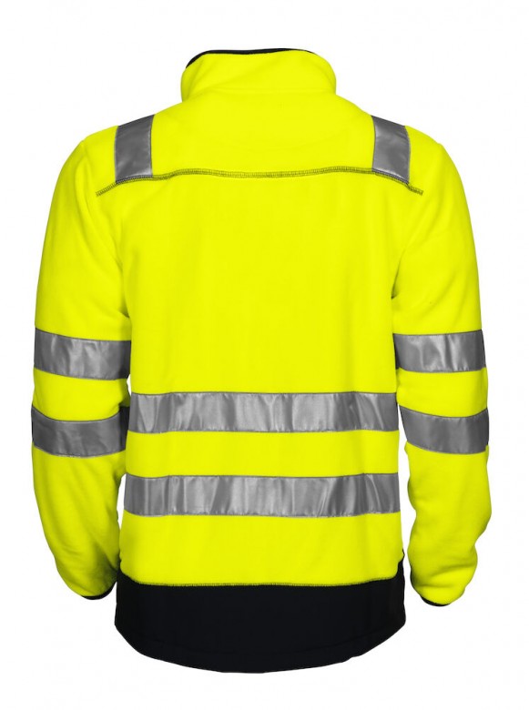 Projob 6303 High Vis. Fleece Jas Klasse3/2 Fluo Geel/Zwart