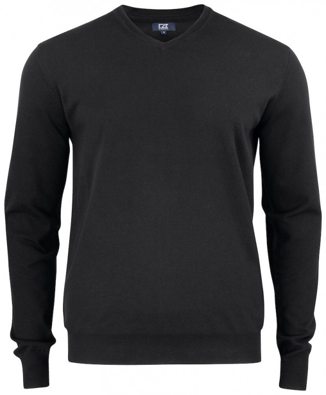 Cutter & Buck Oakville V-Neck Heren Zwart