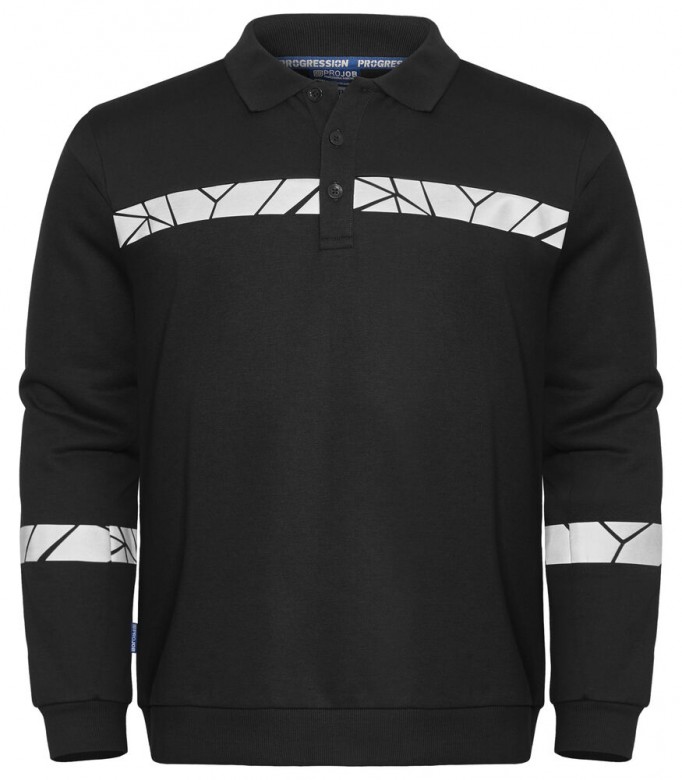 Projob Progression 7100 Polosweater Zwart/Zwart
