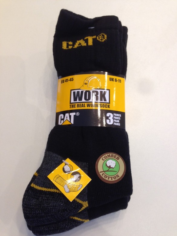 Cat Workwear Sok 3-Pack (voor 3 pakken) Zwart