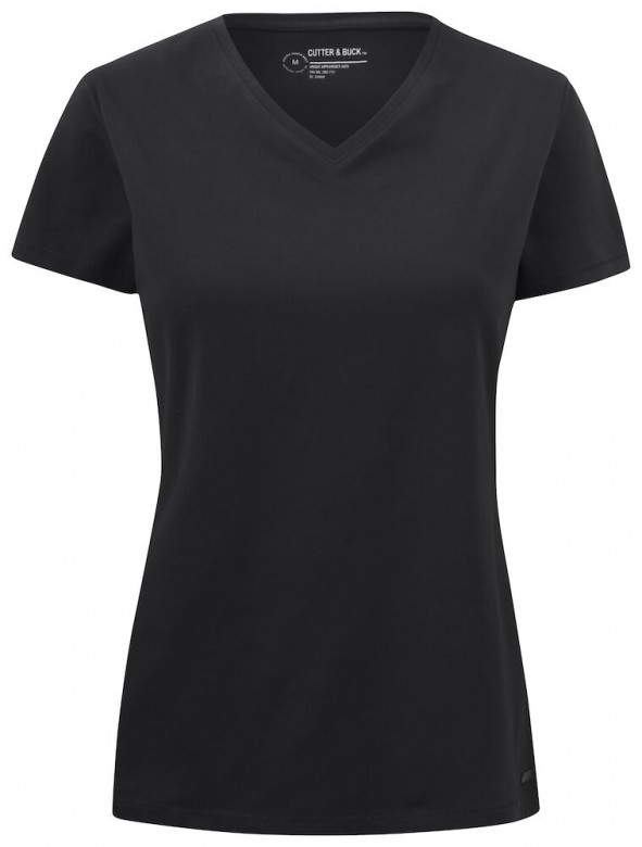 Cutter & Buck Manzanita V-Hals T-Shirt Dames Zwart