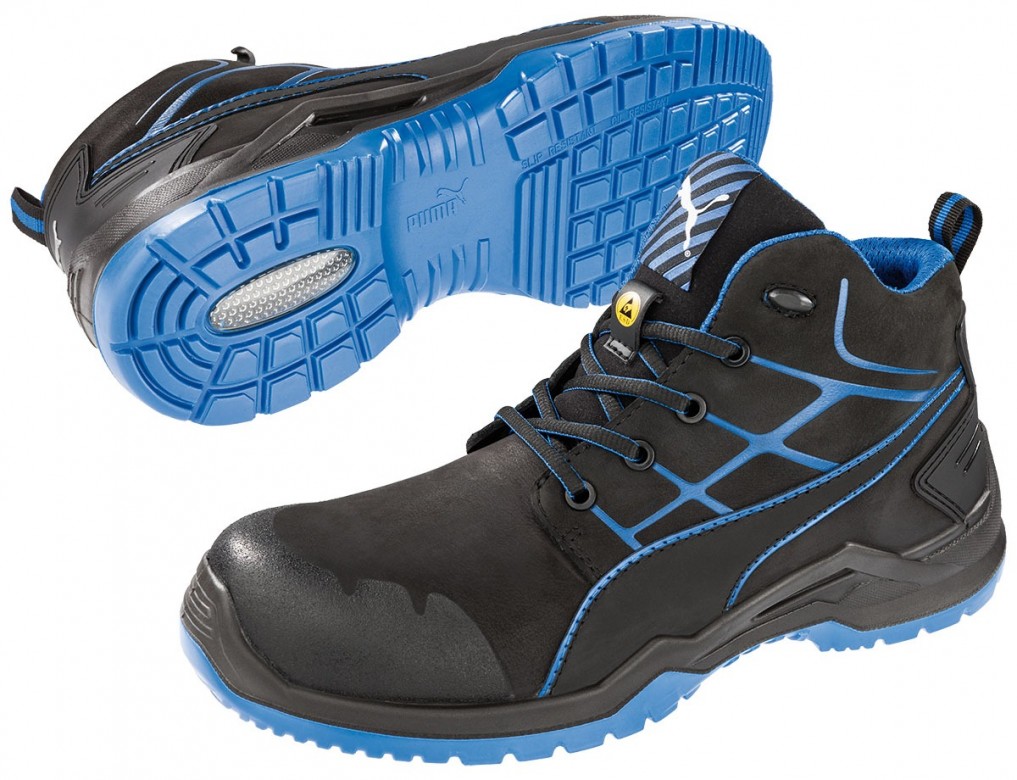 Veiligheidsschoenen Puma 63.420.0 "Krypton Blue Mid" Hoog S3 Zwart