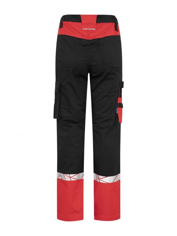 Projob Progression 7511 Stretchbroek Zonder Kniezakken Dames Zwart/Rood