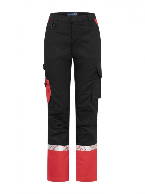 Projob Progression 7511 Stretchbroek Zonder Kniezakken Dames Zwart/Rood