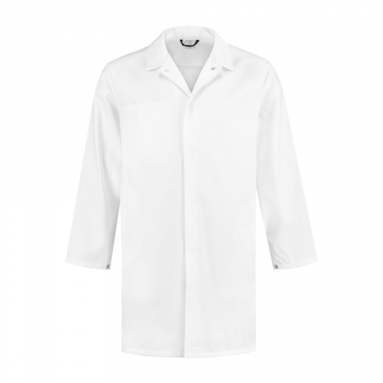 BT Stofjas Food Drukknopen Polyester/katoen Wit