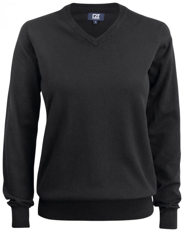 Cutter & Buck Oakville V-Neck Dames Zwart
