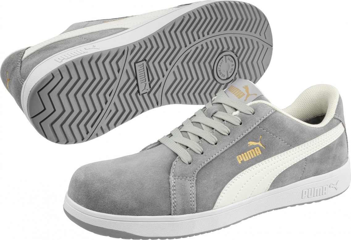 Veiligheidsschoenen Puma 64.003.0 "Iconic Suede Grey Low" Laag S1PL Grijs