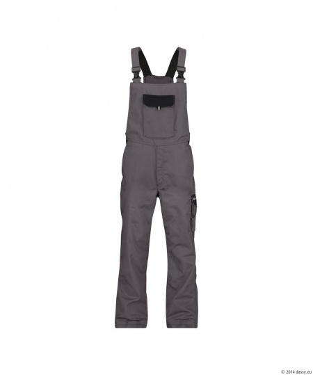 Dassy Bretelbroek Calais Cementgrijs/Zwart