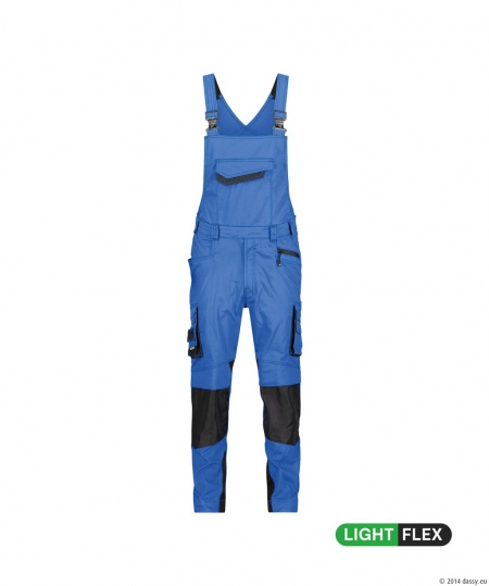 Dassy Bretelbroek Voltic Azuurblauw/Antracietgrijs