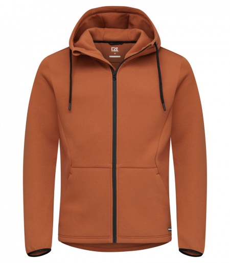 Cutter & Buck Pemberton Hood Full Zip Heren Roest Oranje