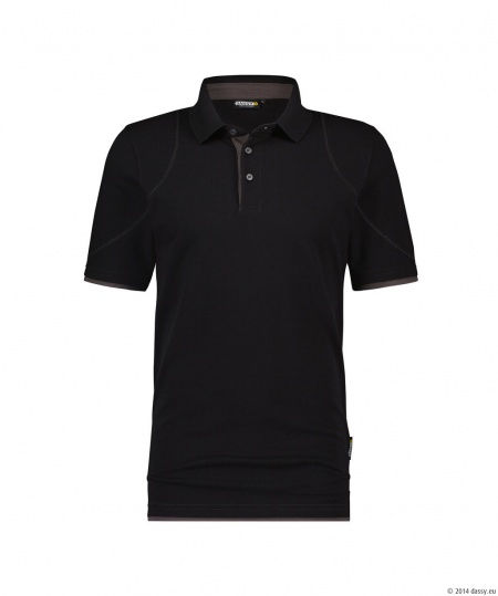 Dassy Polo Orbital Zwart/Antracietgrijs