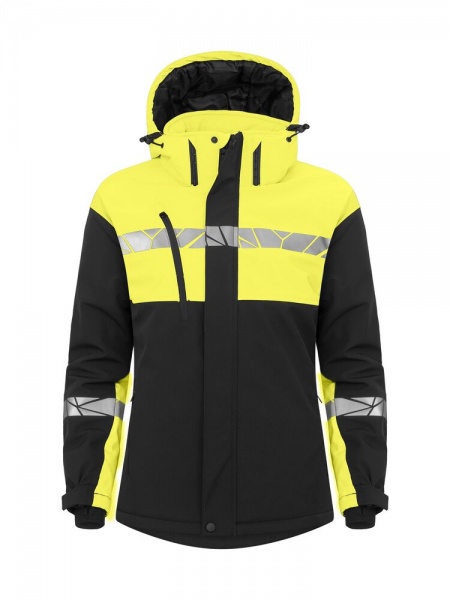 Projob Progression 7418 Gevoerde Softshell Dames Fluo Geel/Zwart
