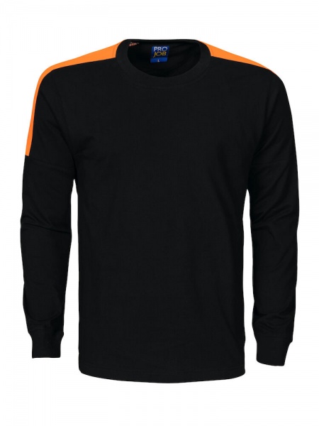Projob 2020 T-Shirt Lange Mouwen met Fluo Inzetstukken