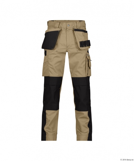 Dassy Werkbroek Seattle 245g Beige/Zwart