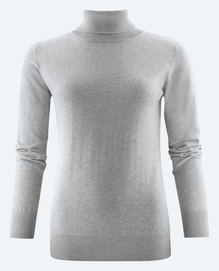 Harvest Ashland Turtle Gebreide Sweater Dames Grijs Mêlée