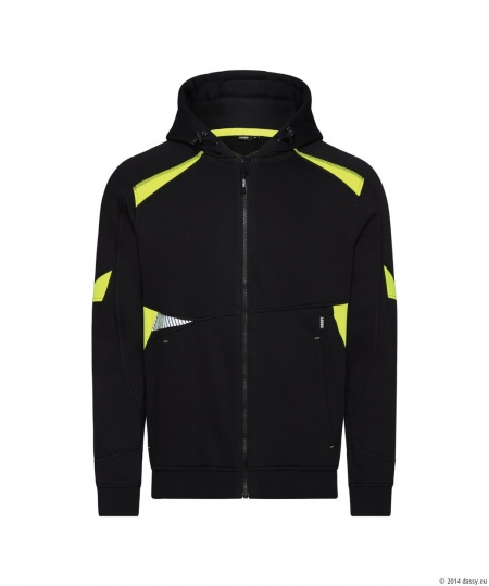 Dassy Hoodie Santos Zwart/Fluorgeel