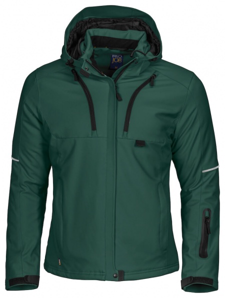Projob Prio 3413 Gevoerde Softshell Jas Dames Groen