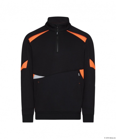 Dassy Sweater Aratu Zwart/Fluororanje