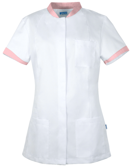De Berkel Damesjack Fleur Wit/Roze