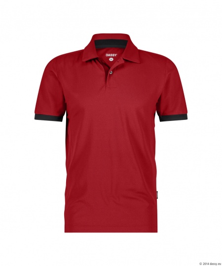 Dassy Polo Traxion Next Rood/Zwart