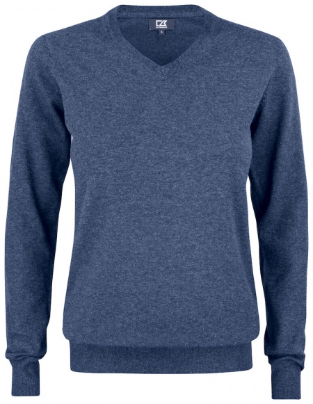 Cutter & Buck Oakville V-Neck Dames Navy Mélange