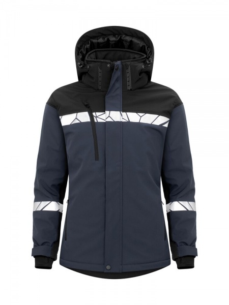 Projob Progression 7418 Gevoerde Softshell Dames Marine/Zwart