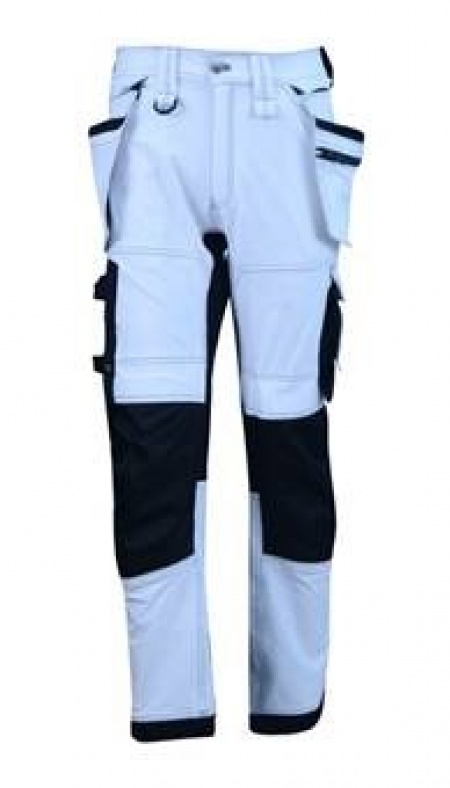 Wolfline Werkbroek Universal Full Stretch Wit/Zwart
