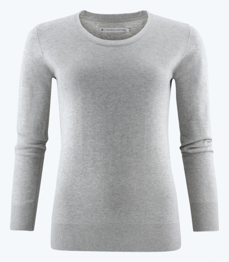 Harvest Ashland U Gebreide Sweater Dames Grijs Mêlée
