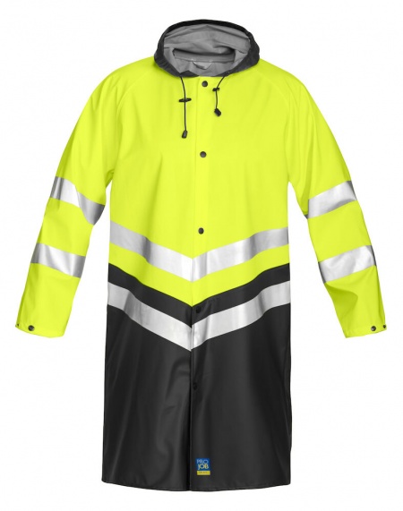 Projob 6403 Regenjassen High Vis. Klasse3 Fluo Geel/Zwart