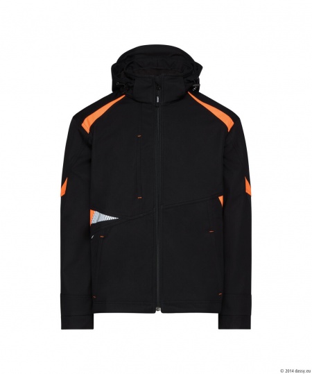 Dassy Softshell Kalama Zwart/Fluororanje