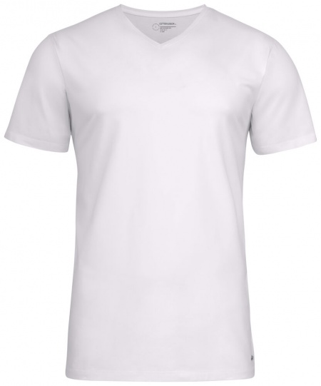 Cutter & Buck Manzanita V-Hals T-Shirt Heren Wit