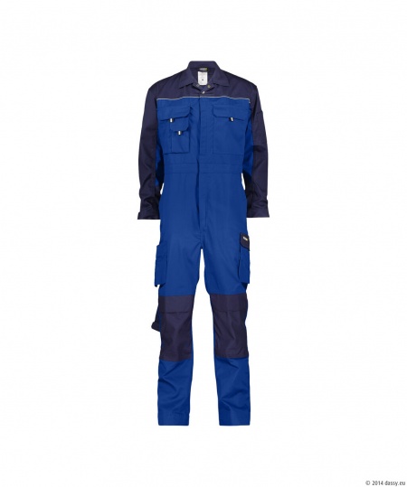 Dassy Overall met Kniezakken Cannes Korenblauw/Marineblauw