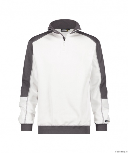 Dassy Sweater Basiel Wit/Cementgrijs
