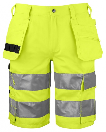 Projob 6535 Signalisatie Short met Spijkerzakken ISO20471 Klasse 2  Fluo Geel/Zwart