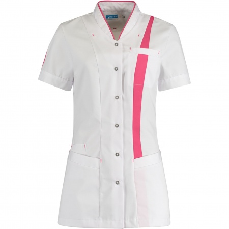 De Berkel Damesjack Lara Wit/Fuchsia