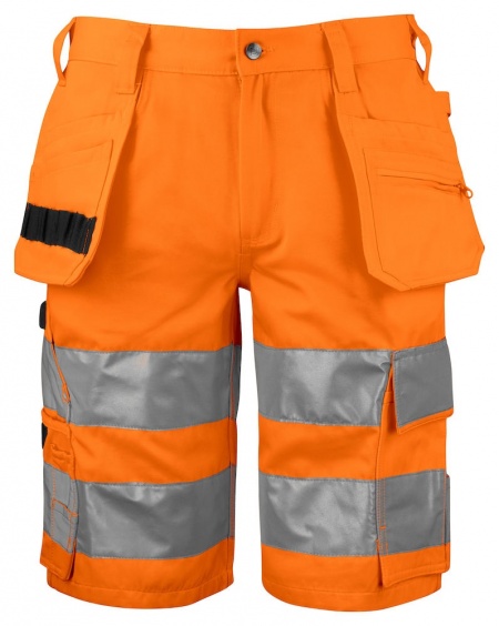 Projob 6535 Signalisatie Short met Spijkerzakken ISO20471 Klasse 2  Fluo Oranje/Zwart