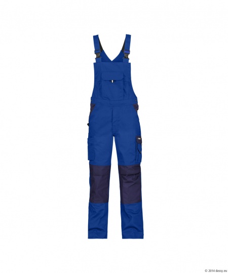 Dassy Bretelbroek met kniezakken Versailles Korenblauw/Marineblauw