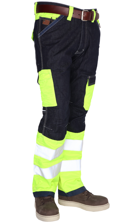 CrossHatch Toolbox FY 20471 High Visibility Werkjeans Marine