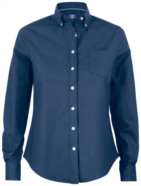 Cutter & Buck Hansville Shirt Dames Oxford Blauw