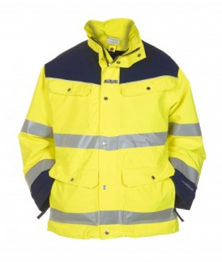 Hydrowear Parka en Fleece Feldkirchen Fluo Geel/Marine