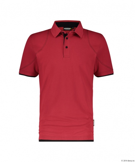 Dassy Polo Orbital Rood/Zwart