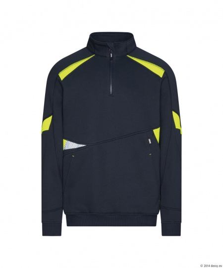 Dassy Sweater Aratu Nachtblauw/Fluorgeel