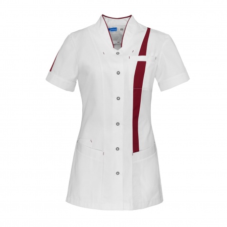 De Berkel Damesjack Lara Wit/Bordeaux