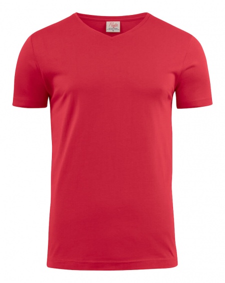 Printer Essentials Heavy V-Neck T-Shirt Short Sleeves (3 stuks) Rood