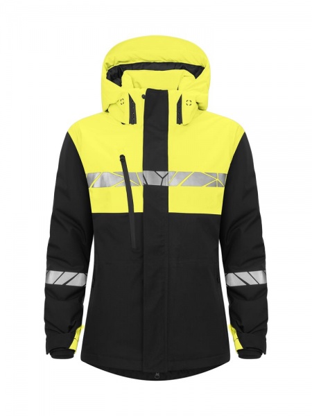 Projob Progression 7420 Gevoerde Regenjas Dames Fluo Geel/Zwart