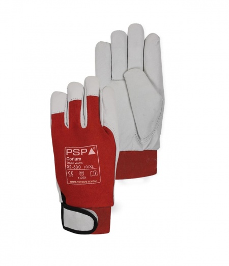 PSP 32-330 Lederen tropic werkhandschoen met Velcro sluiting (12 Paar)