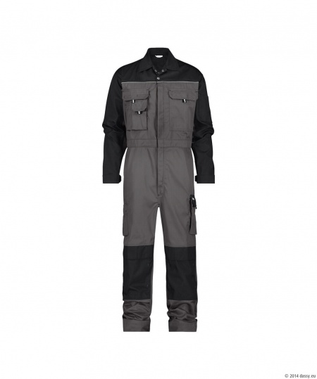 Dassy Overall met Kniezakken Cannes Cementgrijs/Zwart