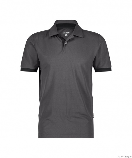 Dassy Polo Traxion Next Antracietgrijs/Zwart