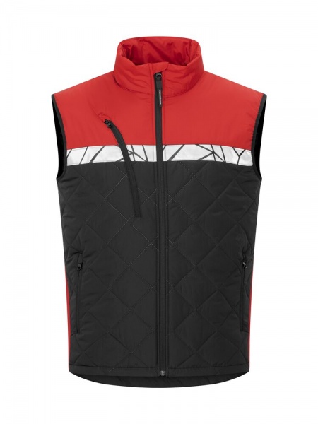 Projob Progression 7700 Bodywarmer Zwart/Rood